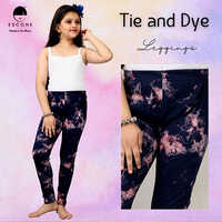 Girls Casual Tie And Dye Leggings - Cotton Corduroy, Suitable For Ages 2-15, Available In Various Colors | Breathable, Washable, Modern Style