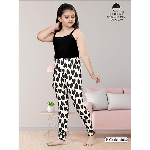 Girls Printed Cotton Leggings