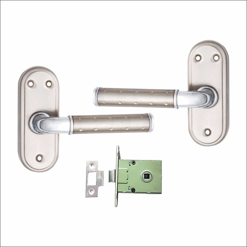 Stainless Steel Bathroom Mortice Handle SS Finish 5 Inches Flora Dotted Baby Latch