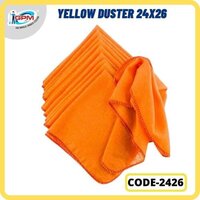 18x24 Inch Yellow Duster Cloth - Durable Soft Cloth, Ideal For Floor And Furniture Cleaning, Absorbent And Easy To Clean