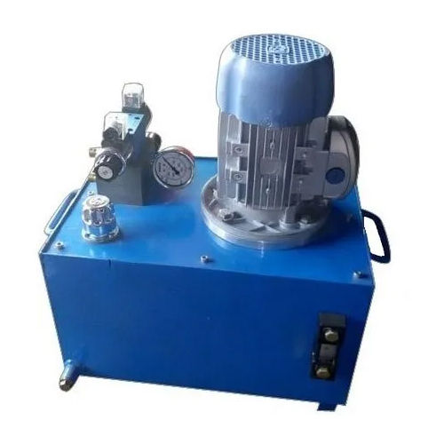 Blue Mild Steel Hydraulic Power Pack