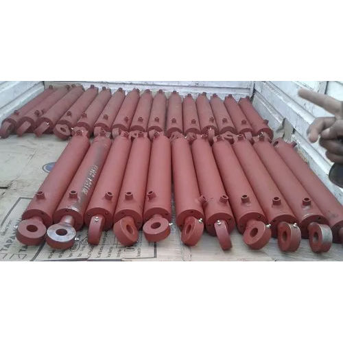 Red Hydraulic Cylinder System