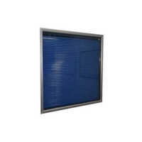 Motorised Sandwich Glass Blind - Metal Frame, Customized Shape, Blue Color | Fully Automatic Operation, Privacy Enhancement, Electric Motor