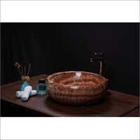 Black Travertine Stone Basin