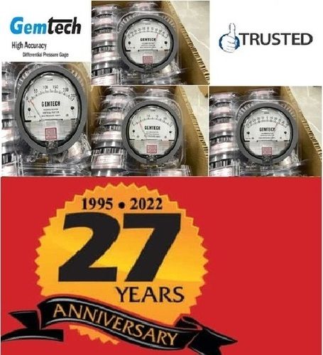 GEMTECH Instruments Differential Pressure Gauge Wholesalers India Delhi NCR