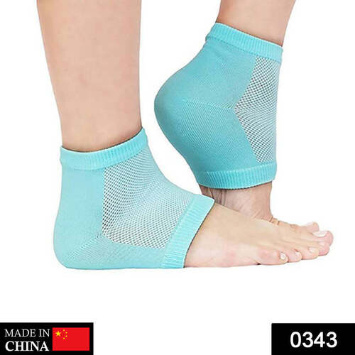 Heel Pain Relief Silicone Gel Heel Socks (Multicolor) (0343)