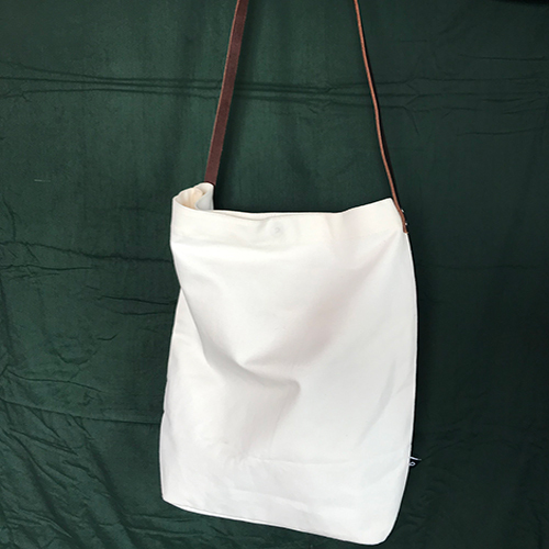 Leather Handle Tote Bag - Canvas & Leather, 15x12x5 Inches, Adjustable Strap | Durable, Stylish, Spacious, Comfortable Carry