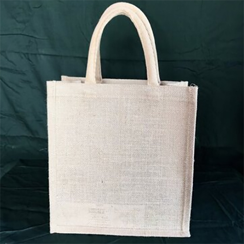 Natural Jute Bag - Jute Material, 11x10x5 Inches, Natural Color | Customized Design, Logo, Size, Hand Length Handle