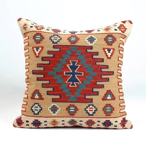 Cotton Cushion Cover - 100% Cotton, Square Shape | Customized Sizes & Materials, Printed Pattern, Zippered Closure for Chair & Hotel Use