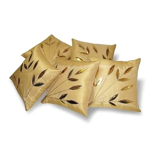 Leaf Patch Cushion Cover - 100% Cotton , Customized Colors and Sizes, Square Shape, Zipper Closure for Chairs, Homes, Hotels, and Seats