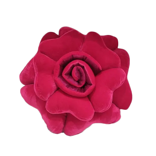 Sweat Heart Rose Cushions - 100% Cotton, Custom Size Options | Plain Red Design for Seat, Chair, Home, Hotel Use