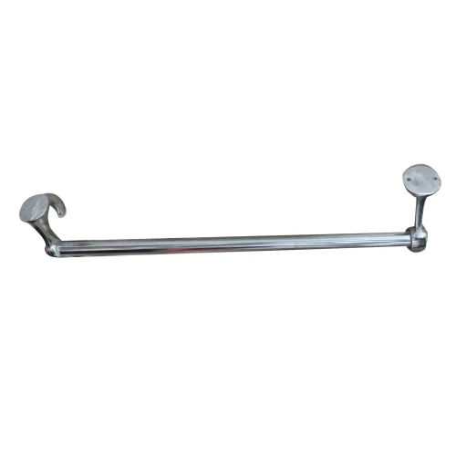 Silver Stainless Steel Hook Towel Rod