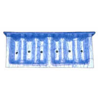 Plastic Soap Dish - Durable Pvc Plastic, Rectangular Shape , Glossy Blue Finish, Easy To Clean Design, Ideal For Bathroom Or Kitchen