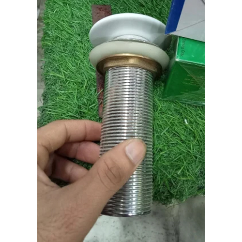 Ceramic Pop Up Waste Coupling - Stainless Steel Round Design Glossy Silver Finish | Easy Installation Leak-Proof Seal for Plumbing