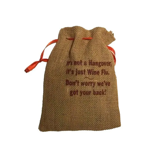 7x3 Inch Printed Jute Pouch Bag - Jute Material, 7x3 Inch Dimensions, Brown Color | Durable, Eco-Friendly, Customizable with Drawstring Closure