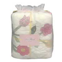 Fabric Rectangular Tissue Pouches - Cotton Material, 9x12 Inch, White | Reusable Eco-friendly Design With Drawstring Closure And Custom Floral Patterns