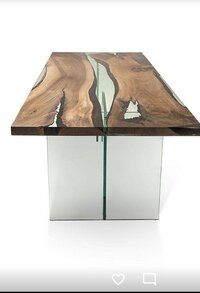 Customize Teakwood Epoxy Table Top