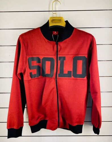 Mens Jackets - Polyester, Medium Size, 28 Inches Length, 24 Inches Sleeve | Zipper Closure, Red Color, Comfort, Durable, Stylish, Versatile, Warmth