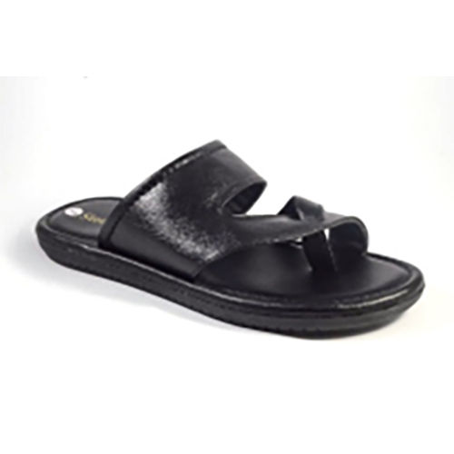 Black Air21001 Blk Synthetic Leather Mens Slipper