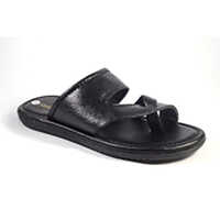 AIR21001 BLK Synthetic Leather Mens Slipper
