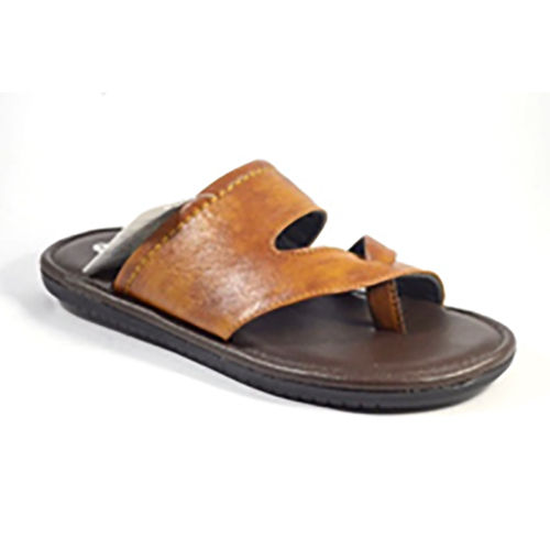 Spring Air21001 Tan Synthetic Leather Mens Slipper