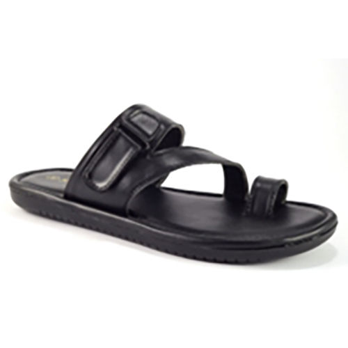 Black Air21017Blk Synthetic Leather Mens Slipper