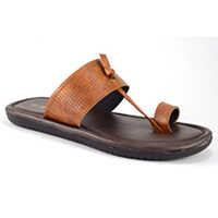 AIR21020TAN Synthetic Leather Mens Slipper