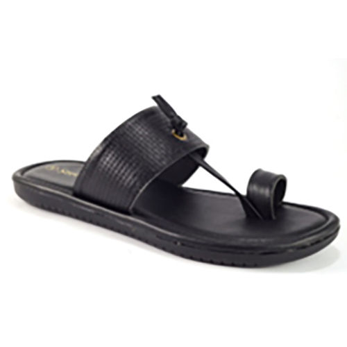 Black Air21020blk Synthetic Leather Mens Slipper