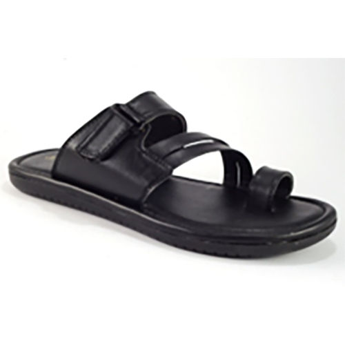 Black Air21016Blk Synthetic Leather Mens Slipper