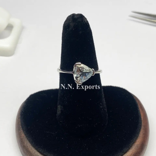925 Sterling Silver Unique Aquamarine Ring