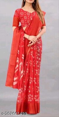 COTTON SAREE WITH BLOUSE