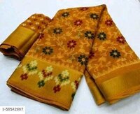 COTTON SAREE WITH BLOUSE
