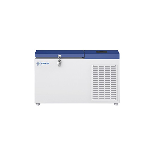 White-Blue Bionim Upright Biomedical Deep Freezer