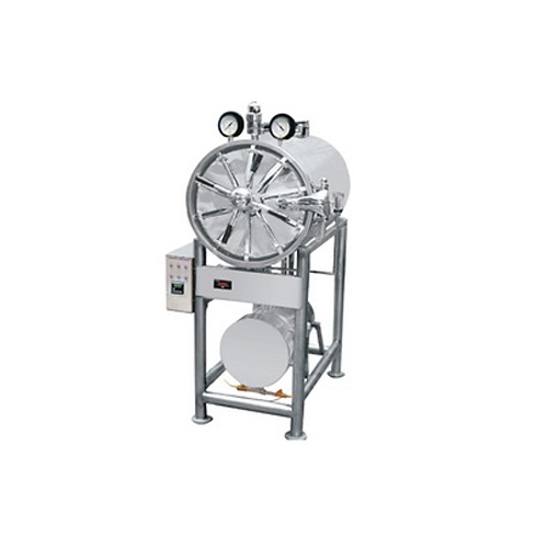 Silver Bionim Double Walled Horizontal Cylindrical Autoclave