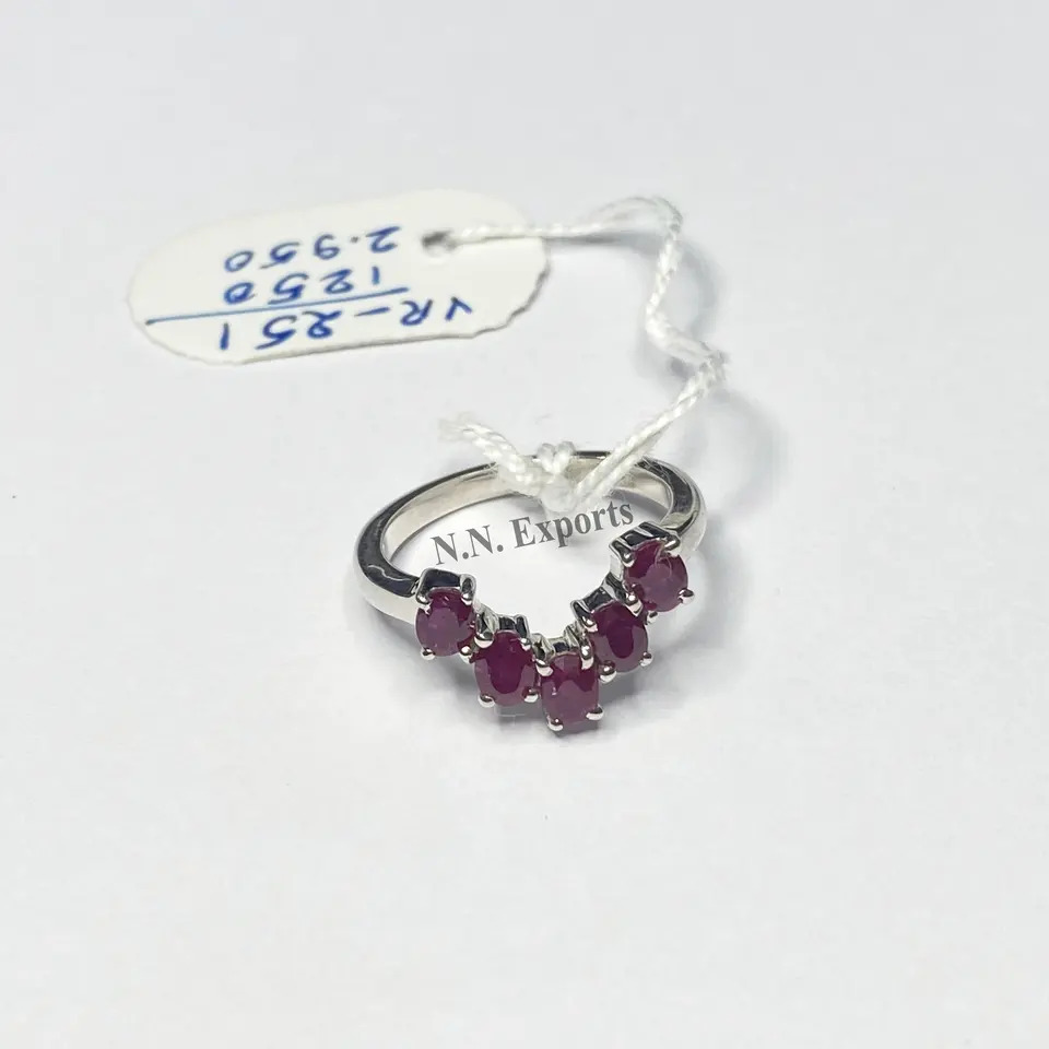 925 Sterling Silver Attractive Ruby Ring