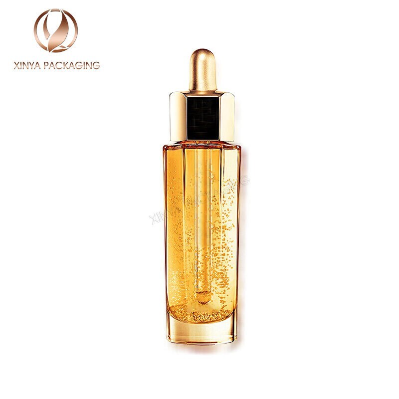 30ml 50ml clear glass Dropper Bottles serum essential oil foundation makeup beauty skincare cosmetic packaging