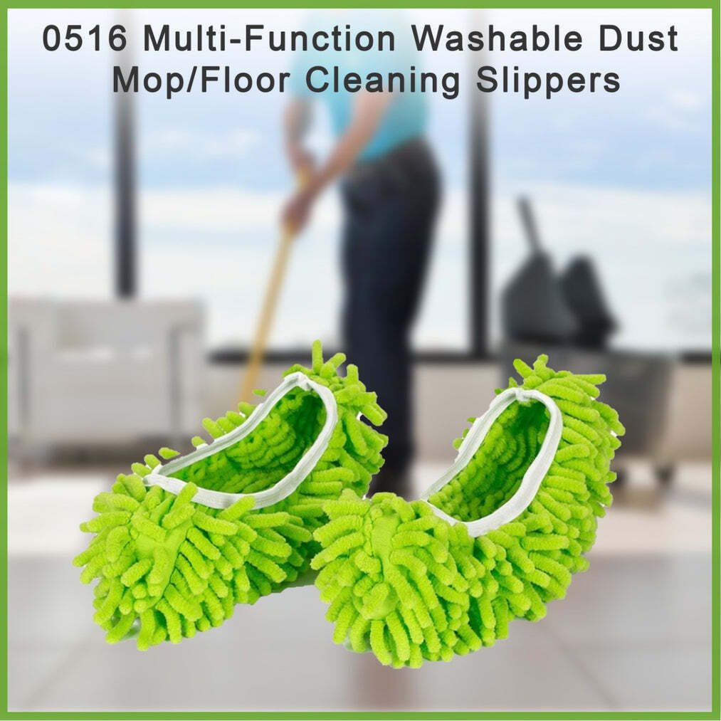 Multi-Function Washable Dust Mop/Floor Cleaning Slippers (0516)