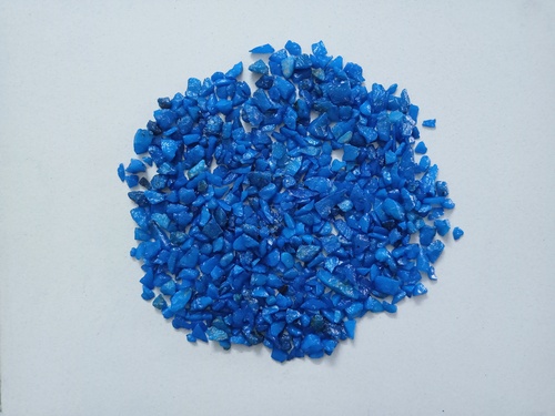 Blue color coated and hig glossy polished aggregate stone wholesale price exporter in inadia