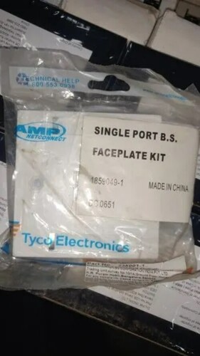 Single Port Faceplate - ABS Plastic, White | Faceplate Kit for Commercial Use, Completes Keystone Jack Installation