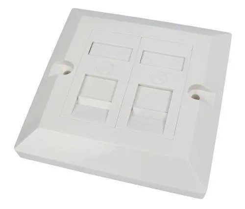 Cat 5 Dual Face Plate White