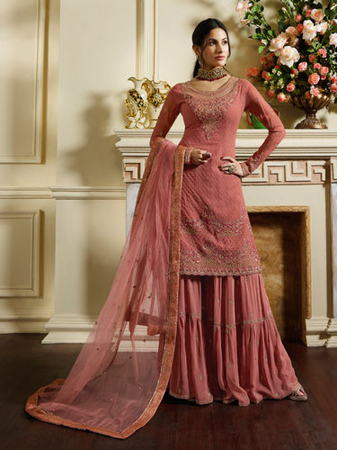 Rose Gold Satin Sharara