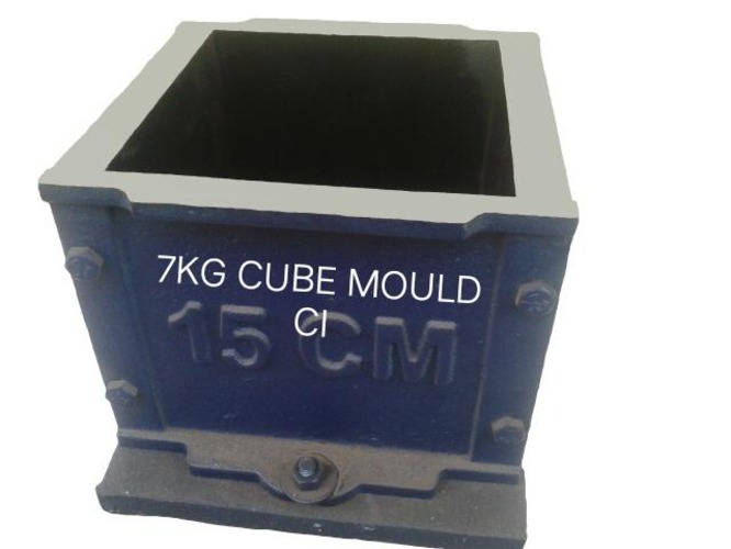 7 Kg Cast Iron Cube Mould - Color: Blue