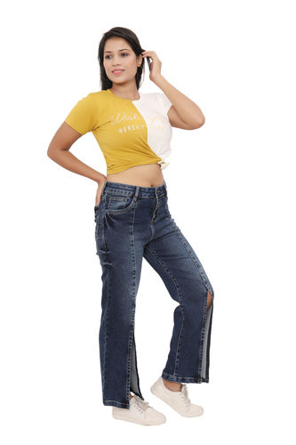 Semi Ankle Bootcut Jeans Age Group: >16 Years