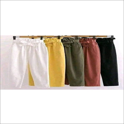 Beige Cotton Trouser For Women | Solid Regular Fit | सादा /SAADAA