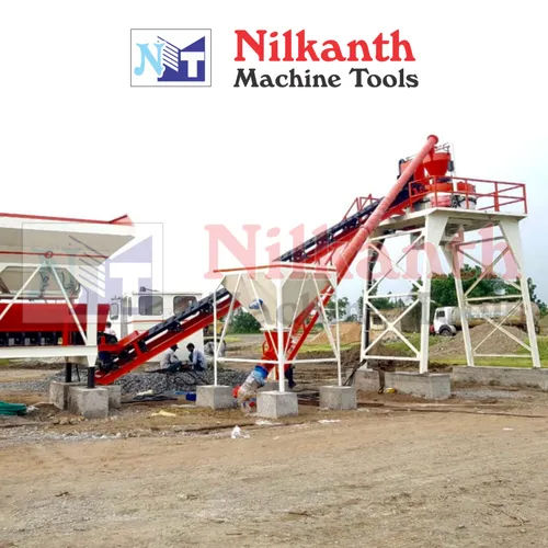 Ready Mixed Concrete Mixing Plant - Mobile Batching Unit with Hydraulic Power | Automatic Operation, Stainless Steel Design, Ideal for Industrial Use