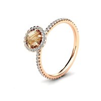 925 Sterling Silver Beautiful Natural Gold Rutile Basic Classic Rings