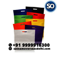 Non Woven D Cut White Shopping Bag