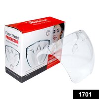 Multipurpose Clear Face Shield Anti-fog Anti-scratch Protective Fashion Wear For Unisex (1701) - Transparent, Lightweight 400g | Full Face Protection, Splash Guard, Chemical Resistance