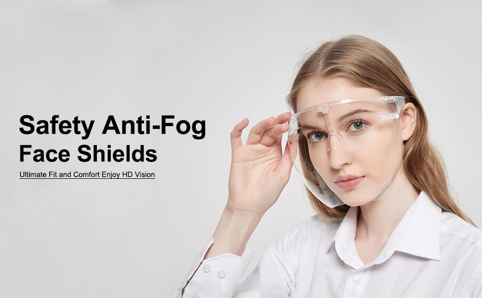 Multipurpose Clear Face Shield Anti-fog Anti-Scratch Protective Fashion Wear for Unisex (1701)