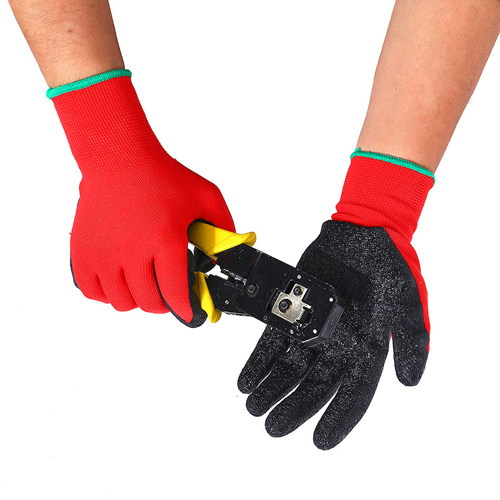 Red Foam Coated Gloves